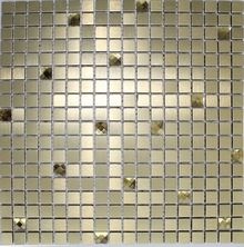 Мозаика стеклянная фольгированна Керамоград LP02B 15x15 (300х300х4)