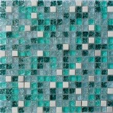 Мозаика стеклянная с камнем Керамоград GS095B 15*15 (300х300х8 / 6)
