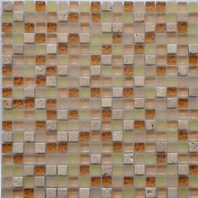 Мозаика стеклянная с камнем Керамоград GS011 15*15 (300х300х8)