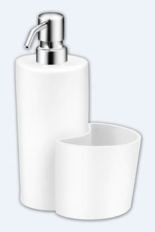 Диспенсер для мыла фарфоровый настольный Dededimos 16T1-OA, цвет белый
