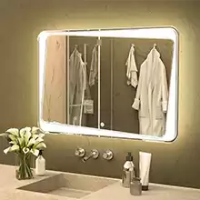 AZARIO зеркало Benita влагостойкое с подсветкой и гравировкой 800*700
