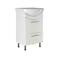 FORTUNA 52 Комплект мебели напольный  (тумба + раковина Альфана-52) цвет белый FT-T52W
