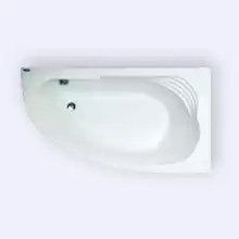 Акриловая ассимметричная ванна Jika DELICIA 140 х 80, правая, с монтажным комплектом и сифоном