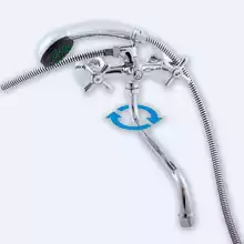 Смеситель для ванны/умывальника RavSlezak Morava MK153.5/1 классический комбинированный с душем, круглый носик