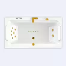 Акриловая ванна Radomir Хельга 1850*1000 компл. Gold, рама, слив,
