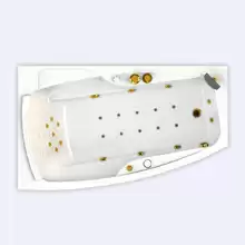 Акриловая ванна Radomir Аризона 1700*1000 компл. Gold левая, рама, слив, 5форс.по перим. (3Джереми+2Магнус