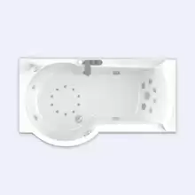 Акриловая ванна Radomir Валенсия 1700*950 компл. White левая, рама, слив, 2форс.Джереми по периметру,