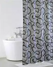 Штора для ванной комнаты Iddis Flower Lace, grey 410P20RI11 Размер: 200х200