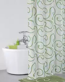 Штора для ванной комнаты Iddis Flower Lace, green 412P20RI11 Размер: 200х200