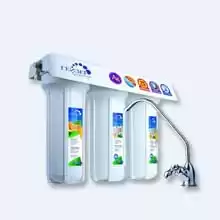 Проточный фильтр для очистки воды Гейзер-3ИВЖ люкс мех+Арагон 2 6-15+СВС; JG, кран 3, 11021