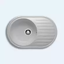 Кухонная мойка врезная Granicom G006 1 чаша оборачиваемая из саянского мрамора 740х485х210 серебристый