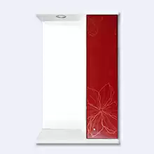 Шкаф-Зеркало Iris "Панда" 550/с 3D "Красные цветы"
