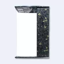 Шкаф-Зеркало Iris "Панда" 550/с 3D "Черные цветы"