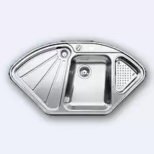 Мойка кухонная Blanco Delta-IF 1056x575 нерж. сталь зеркальная полировка с клапаном-автоматом и коландером 514626