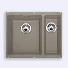 Кухонная мойка Blanco Subline 340/160-U 460x555 silgranit серый беж с клапаном-автоматом (чаша слева) 517430