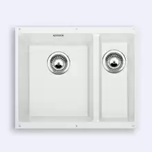 Кухонная мойка Blanco Subline 340/160-U 460x555 silgranit белый с клапаном-автоматом (чаша слева) 513790