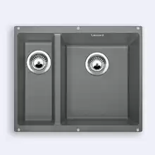 Кухонная мойка Blanco Subline 340/160-U 460x555 silgranit алюметаллик с клапаном-автоматом (чаша справа) 520404