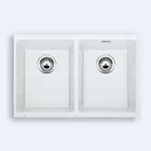 Кухонная мойка Blanco Subline 350/350-U 460x755 silgranit белый с клапаном-автоматом 516287