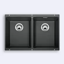 Кухонная мойка Blanco Subline 350/350-U 460x755 silgranit антрацит с клапаном-автоматом 516295