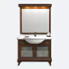 Комплект мебели Opadiris Борджи 105 светлый орех (тумба с раковиной + зеркало) 1070х895х516