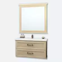 Комплект мебели Opadiris Гарда 90 бьянко (тумба с раковиной + зеркало) 900х580х450