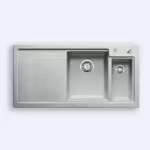 Кухонная мойка Blanco Axon II 6 S 1000x510 керамика (чаша справа) серый алюминий PuraPlus с клапаном-автоматом 516550
