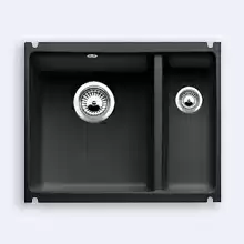 Кухонная мойка Blanco Subline 350/150-U 567x456 керамика черный PuraPlus с клапаном-автоматом 514531