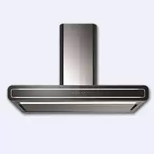 Кухонная вытяжка Falmec Design Imago 90 пристенная нерж.сталь AISI 304+черное стекло