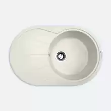 Кухонная мойка Zigmund Shtain Kreis OV 770B гранитная, 770x495 1 чаша, 3 1/2" корзинчатый клапан с сифоном в компл., индийская ваниль