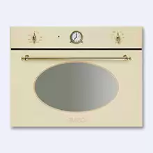 Духовой шкаф Smeg Coloniale SF4800MCP компакт.комбинир. с микр.печью, 60см, выс.45см, крем., фурн.позол.