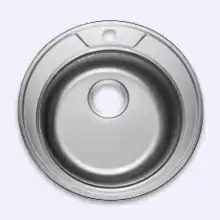 Кухонная мойка Emap 490 electrolize d490/180 врезная 1чаша штампованная, матовая, нерж.сталь 0,8мм, выпуск 3,5