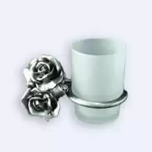 Стакан для зубных щеток Art&Max ROSE AM-0914-T, серебро