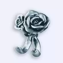 Крючок двойной Art&Max ROSE AM-0912-T, серебро