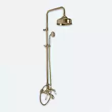 Душевая система с верхним душем 200mm изливом на ванну и ручным душем Fima Carlo Frattini, серия Herend бронза , F5404/2BR