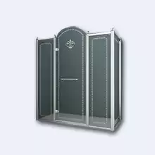 Душевой уголок прямоугольный Cezares Retro, одна распашная дверь, RETRO-AH-13-150/100-CP-Cr-L 1500x1000x1950 мм