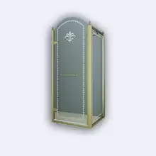 Душевой уголок прямоугольный Cezares Retro, одна распашная дверь, RETRO-AH-1-90/100-CP-Br-R 900x1000x1950 мм