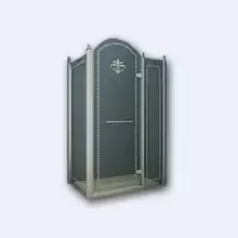 Душевой уголок прямоугольный Cezares Retro, одна распашная дверь, RETRO-AH-11-100/90-CP-Cr-R 1000x900x1950 мм