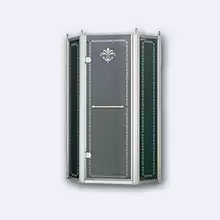 Душевой уголок пятиуголный Cezares Retro, одна распашная дверь, RETRO-P-1-90-CP-Cr-L 900*900*1950 мм