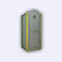 Душевой уголок квадратный Cezares Retro, одна распашная дверь, RETRO-A-1-90-PP-Br-L 900x900x1950 мм