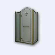 Душевой уголок прямоугольный Cezares Retro, одна распашная дверь, RETRO-AH-11-120/100-PP-Br-L 1200x1000x1950 мм