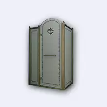 Душевой уголок прямоугольный Cezares Retro, одна распашная дверь, RETRO-AH-12-120/90-PP-Br-L 1200x900x1950 мм