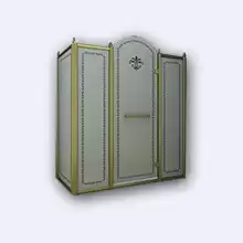Душевой уголок прямоугольный Cezares Retro, одна распашная дверь, RETRO-AH-13-130/100-PP-Br-R 1300x1000x1950 мм