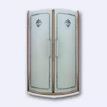Душевой уголок радиальный Cezares Retro, R-550, две распашные двери, RETRO-R-2-90-PP-G 900*900*1950 мм
