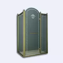 Душевой уголок прямоугольный Cezares Retro, одна распашная дверь,RETRO-A-11-100-CP-Br-R 1000x1000x1950 мм