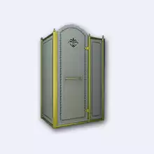 Душевой уголок прямоугольный Cezares Retro, одна распашная дверь, RETRO-A-11-100-PP-G-R 1000x1000x1950 мм
