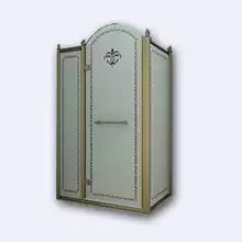 Душевой уголок прямоугольный Cezares Retro, одна распашная дверь, RETRO-AH-11-100/90-PP-Br-L 1000x900x1950 мм
