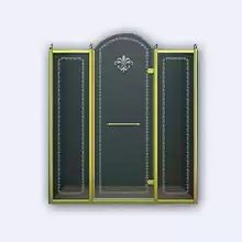 Дверь в проём Cezares Retro, одна распашная дверь, RETRO-B-13-130-CP-G-R 1300x1950 мм