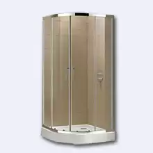 Душевой уголок Cezares Eco, радиальный симметричный, R-550: две раздвижные двери. ECO-R-2-80-P-Cr 800x800x1900 мм