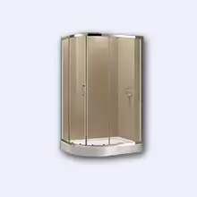 Душевой уголок Cezares Eco, радиальный ассиметричный, R-550: две раздвижные двери. ECO-RH-2-100/80-P-Cr 1000x800x1900 мм