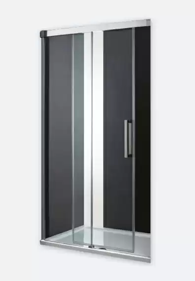 Дверь в проем Cezares Premier-Soft, одна раздвижная секция с одним неподвижным стеклом, PREMIER-SOFT-BF-1-120-C-Cr-IV 1200x1950 мм